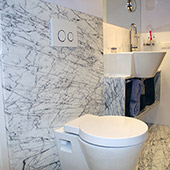 Gästebad in Bianco Carrara Statuario