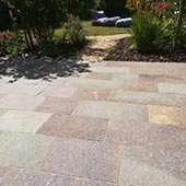 Terrassenbelag in Porpyr Oberfläche Spaltrau 