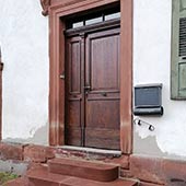 Treppe in Sandstein Vogesen Rot (Rohtbach)